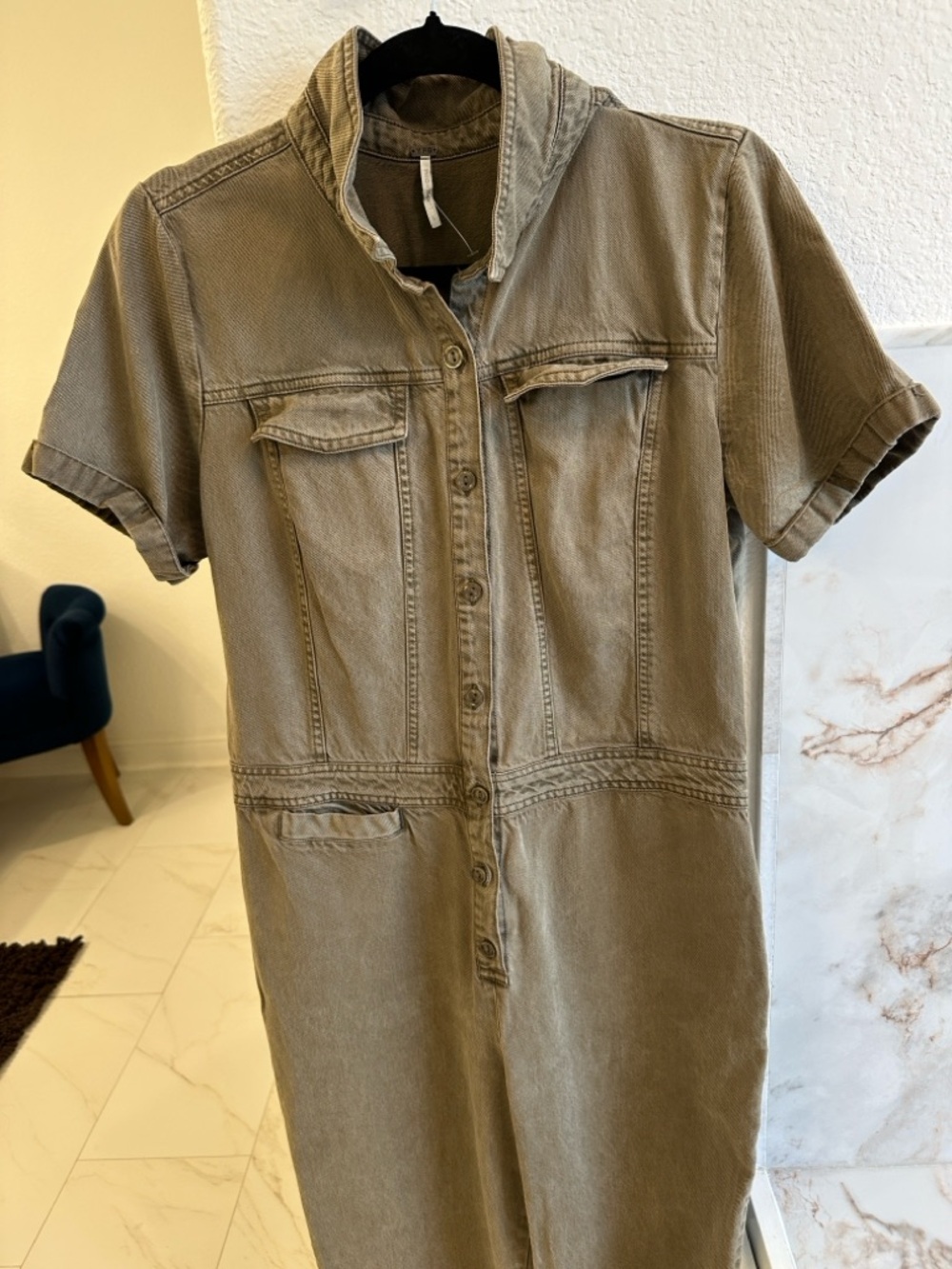 YFB. YOUNG FABULOUS BROKE Olive green jumpsuit large